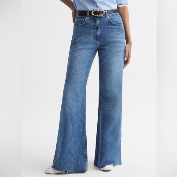 Reiss Denim - REISS CALLA MID RISE WIDE LEG JEANS